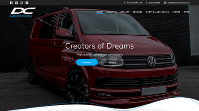 DC Conversions Website graphic design logo website