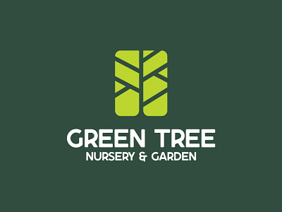 Green Tree Nursery & Garden brand brand identity branding design illustration logo logo design logo designer logo identity simple