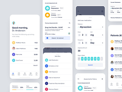 M - Mobile App app application dashboard design doctors health healthcare ios iphonex medical mobile patients product design schedule ui user experience user interface ux web web design