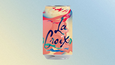 La Croix can colors illustration illustrator la croix seltzer sparkling water vector