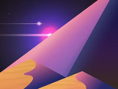 lost pyramid 1 1980s art comet design dunes flat illustration illustrator neon neon lights photoshop purple pyramid retro retrowave space synthwave vaporwave vector