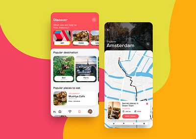 Travel App UI Concept adventure creative travel trip ui ux