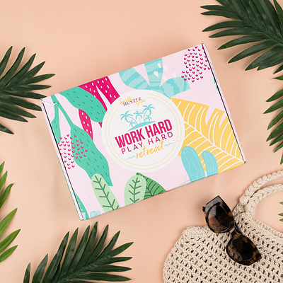 Subscription Box Design box box design package design retreat sparkle hustle grow subscription box work hard play hard