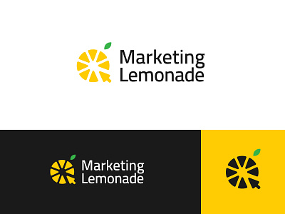 Marketing Lemonade abstract brand identity branding lemonade logo logo design marketing modern visual identity yellow