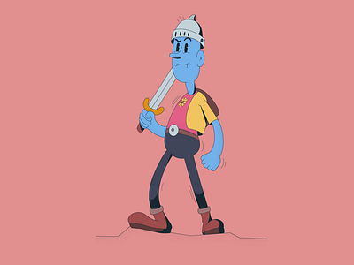 Dandy Warrior illustration vector dandy