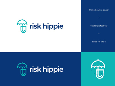 Risk Hippie Logo 2 abstract brand identity branding finance hippie hippie logo insurance insurance logo logo logo design modern risk risk logo umbrella umbrella logo visual identity