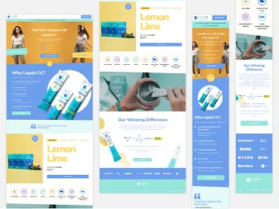 Liquid I.V. - Landing Page design ecommerce exploration landing page overview ui