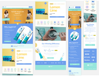 Liquid I.V. - Landing Page design ecommerce exploration landing page overview ui