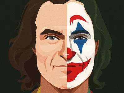 Joker batman film illustration joker portrait vector