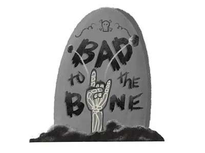 inktober day3: bone bone challenge dirt illustration inktober procreate rip texture tomb tombstone