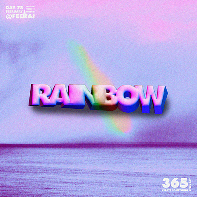 RAINBOW // DAY78 - Feekaj baugasm blue debut design dribbble gradient painting photoshop purple rainbow rainbows typography