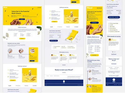Ritual - Landing Page ecommerce exploration landing page overview ui ux ui
