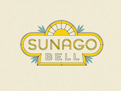 Sunago Bell Logo badge badge logo lettering logo