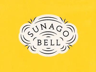 Sunago Bell Logo badge badge logo lettering logo