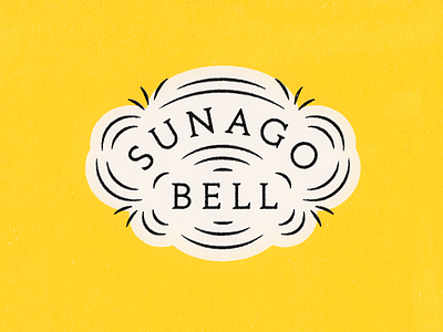 Sunago Bell Logo badge badge logo lettering logo