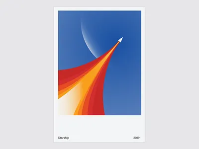 Starship blast design elon fast illustration mars minimal musk rocket simple spacex speed star starship takeoff tesla vector