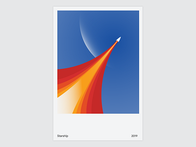 Starship blast design elon fast illustration mars minimal musk rocket simple spacex speed star starship takeoff tesla vector