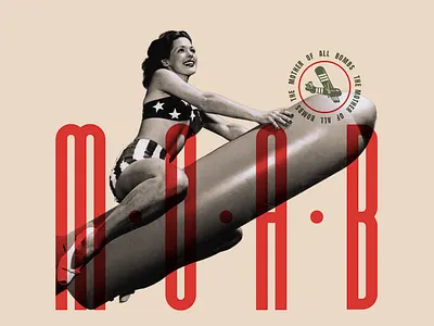 MOAB WIP airplane bomb bomber moab pinup retro vintage ww2
