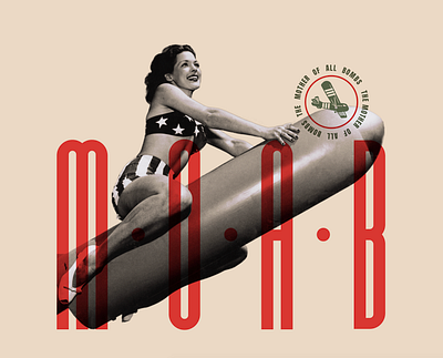 MOAB WIP airplane bomb bomber moab pinup retro vintage ww2