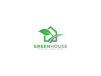 Green House Logo building eco environmental farm green health care home house landscape leaf logo real estate urban vector