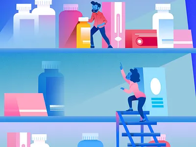 Healthcare editorial art editorial illustration flat illustration illustration photoshop art primary colors