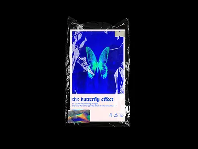 Small changes make a huge difference // The butterfly effect. abstract design illustration typography vector