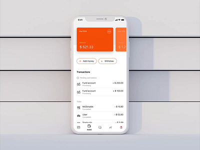 Xapo - transaction detail and location animation animation design card clean design figma fintech map personal finance smart animate transactions ui ux wallet app