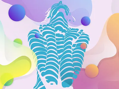 Lady behance dribbble graphic illustration