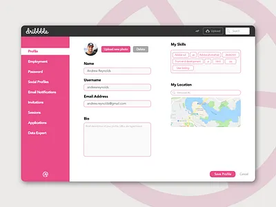 Daily UI | 007 | Settings 007 dailyui dailyuichallenge design dribbble redesign settings page ui ux visual design