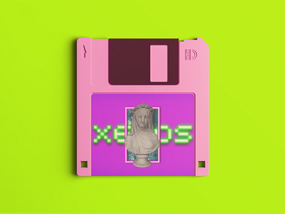 XENOS abstact design illustration typography vaporwave vector