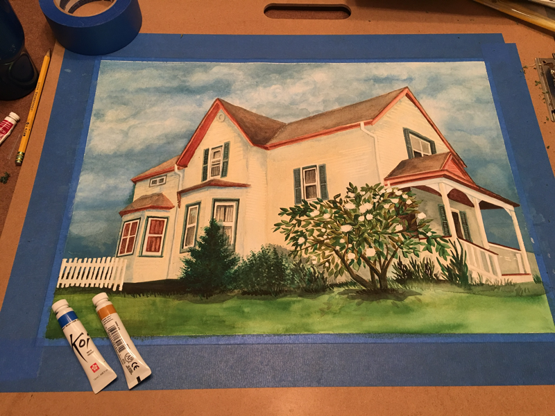 Example of Watercolor House