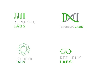 Republic Labs branding illustration logos