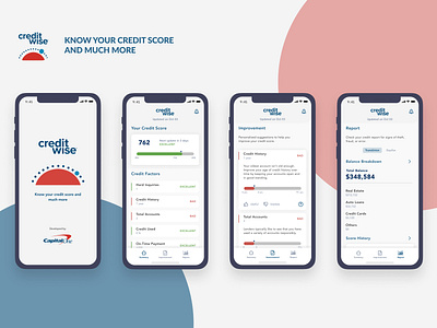 Credit Score App capitalone credit creditwise mobile app redesign