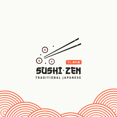 Sushi Zen branding design illustration logo logo design logo design branding logodesign typography