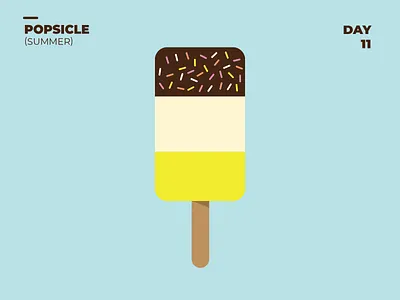 Popsicle - Summer 100dayschallenge 100daysofillustration art design flat icecream illustration illustrator popsicle simple simpleillustration summer vector