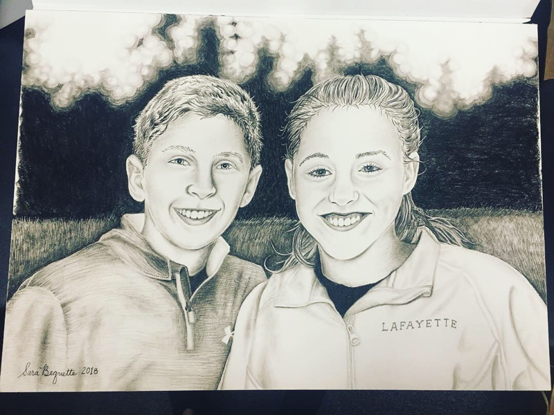 Example of Charcoal Portait Drawing