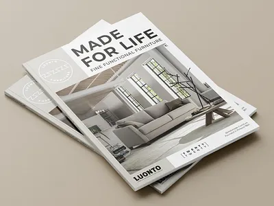 Luonto Furniture : Made For Life branding catalog copywriting furniture graphic design layout minimal
