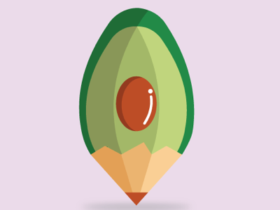 Avocado Pencil app icon fruit design illustration logo design ui design veggie design