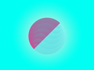 Symmetry of Circles aqua circle css generated art geometric shape geometry neon symmetry waves yin yang yinyang