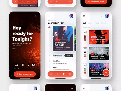 VIP event app showcase animation app app design application application ui event mobile app mobile app design mobile design motion motion design showcase transition ui uikits ux