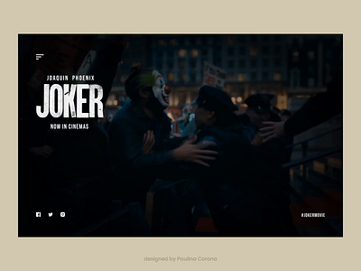 Daily UI | Landing Page (Above the Fold) daily ui dailyui design joaquin phoenix joker joker movie landing landing page design landingpage movie ui ui design ui ux video