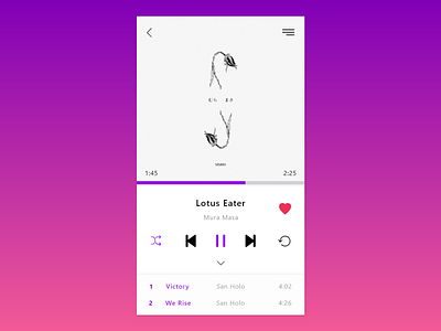 Daily UI Challenge 009 100daychallenge app branding dailyui design illustration minimal music music player ui vector