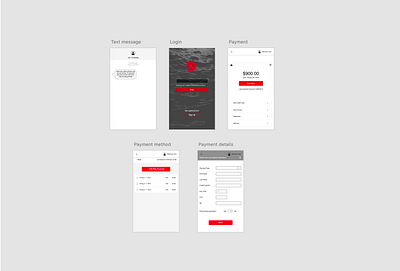 Login And payment pages adobexd design payment app ui