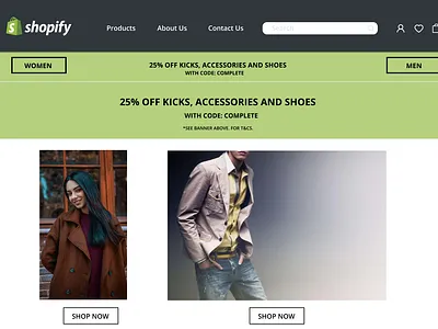 Shopify ecommerce home page design ecommerce design figma uiux