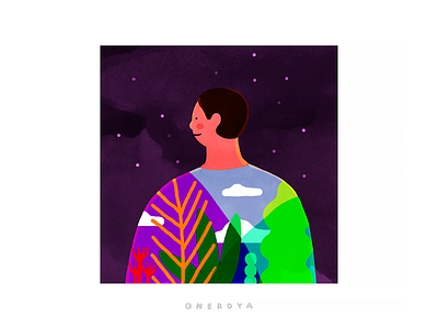 Blue night illust illustration night