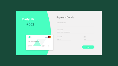 Credit Card Checkout adobe xd credit card