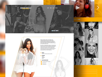 Mari Gonzalez Template Site #1 art direction digital design interface design ui ui design web design