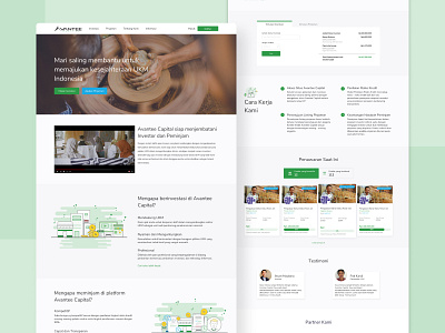Avantee Capital Homepage Web Design borrower dekstop finance fintech homepage interest interface investment investor landingpage lending loan p2p roi sme ui design uiux user interface ux design web design
