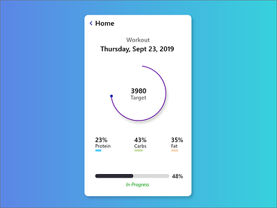 Daily workout analysis app app design illustration minimal ui ux workout xd