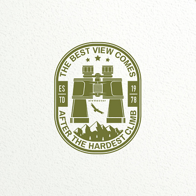 The best view comes after the hardest climb adventure badge camp camping climb climbing mountain outdoor patch vector